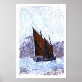 Poster Bisquine Sail Boat