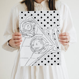 Poster Bistro Hallway de Paris Negra e Branca