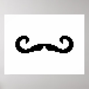 Poster Bit Pixel Handle Mustache De Bit