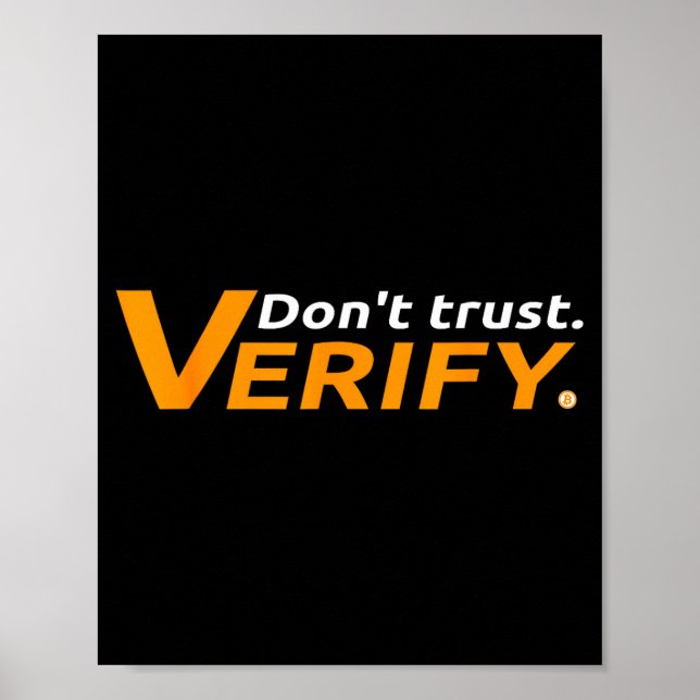 Poster Bitcoin And Crypto As Money Payment - Don't Trust, (Frente)