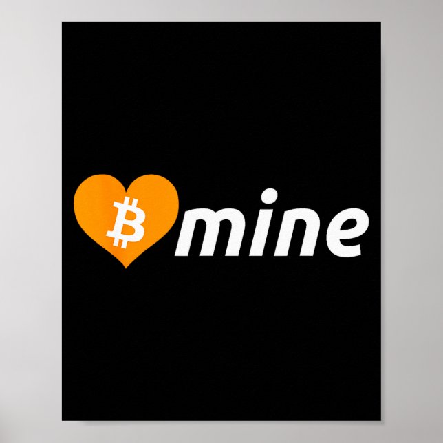 Poster Bitcoin B Mine Criptomoeda Dia dos Namorados Btc  (Frente)