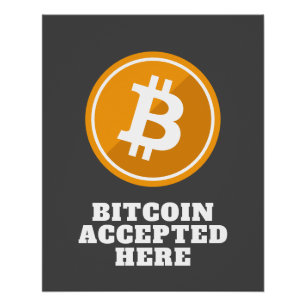 Póster Bitmoney aceite aqui - criptomoeda digital