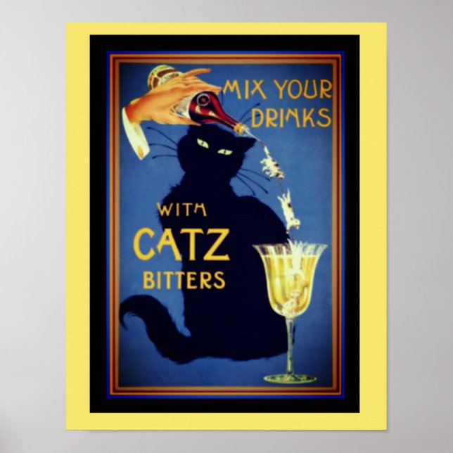 Poster Bitters Catz Vintage 12x16 (Frente)