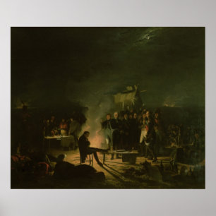 Poster Bivouac of Napoleon I on Battlefield Battle