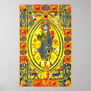 Póster Bizantino popular art Jesus