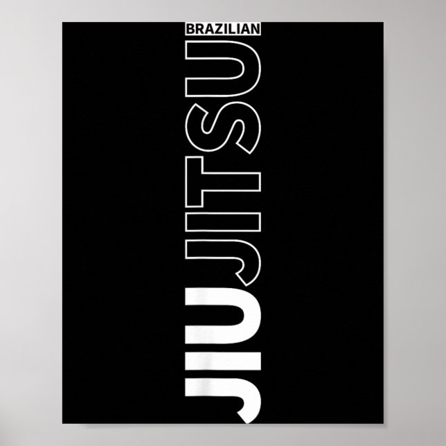 Poster BJJ Jiu Jitsu Brasileiro Jujitsu Grappling MMA (Frente)