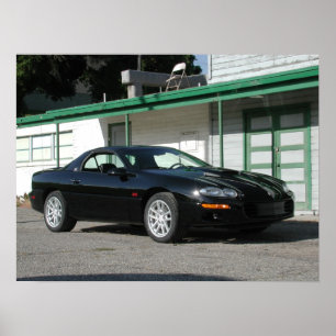 Póster Black 2001 Chevrolet Camaro Z28 SS