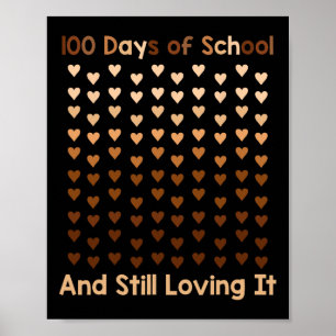 Poster Black Afro 100 Dias De Escola Melanin Heart Africa