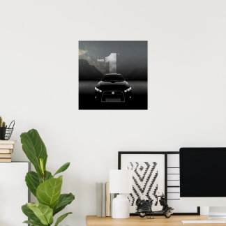 Poster Black and Grey Futuristic Best Car 