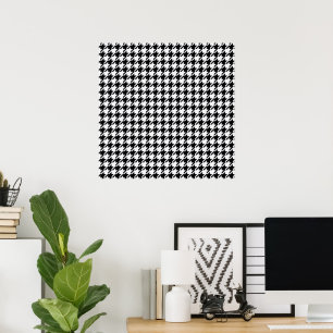 Poster Black and White Houndstooth by Shirley Taylor