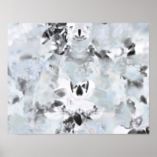 Poster Black and white luxurious abstract modern art