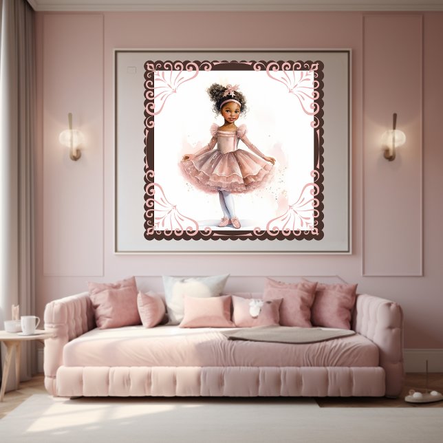 Poster Black Ballerina, Rosa Tutu, Rosa Ivy Barrette (Criador carregado)