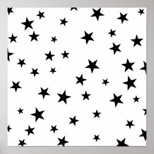 Poster black basic star pattern