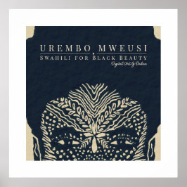 Poster Black Beauty African Woman Tribal Face Markings