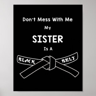 Poster Black Belt Karate Shirt Comt Hapkido Martial Artes