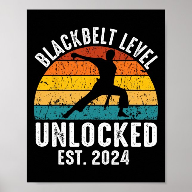 Poster Black Belt Men Atingem Artes Marciais Karate Boy (Frente)