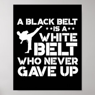 Poster Black Belt Shirts Taekwondo Karate