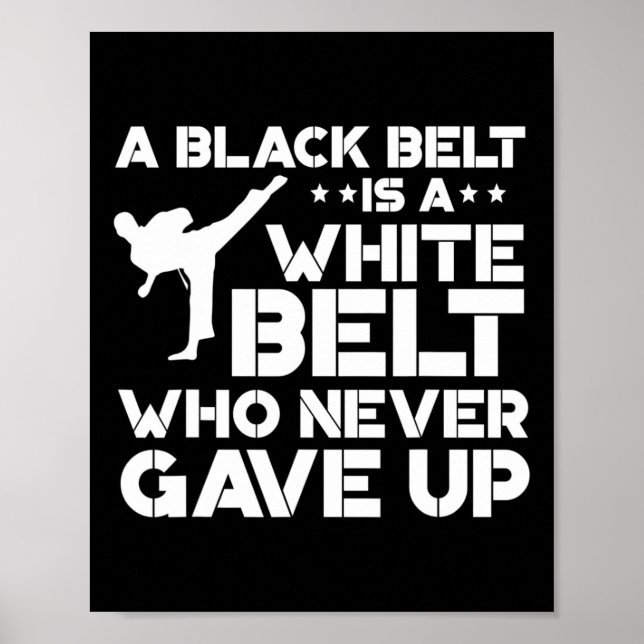 Poster Black Belt Shirts Taekwondo Karate (Frente)
