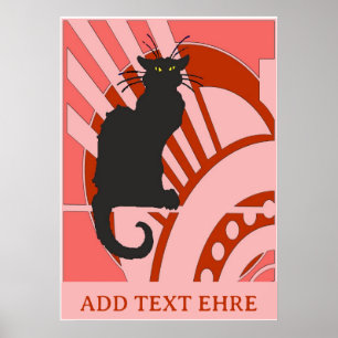 Poster Black Cat Art Deco