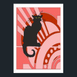 Póster Black Cat Art Deco<br><div class="desc">Black Cat Art Deco</div>