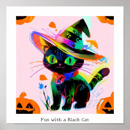 Poster Black Cat Halloween