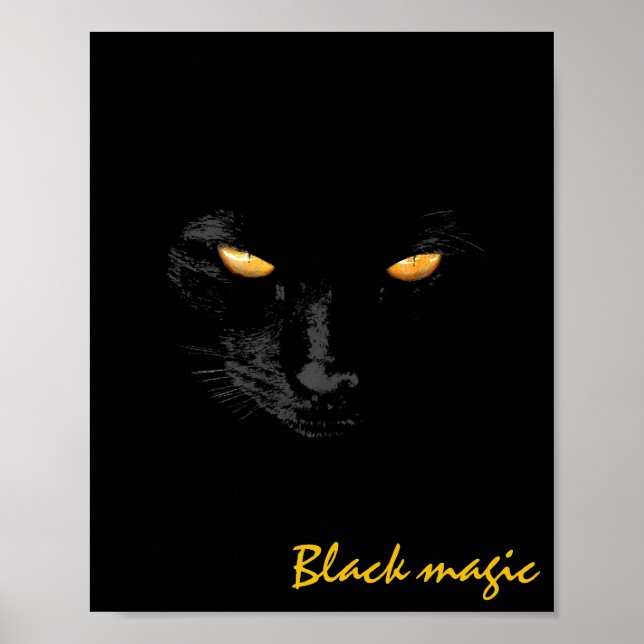 Poster Black Cat Magic personalizável (Frente)