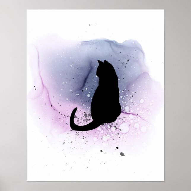 Poster Black Cat Silhouette Wall Décor (Frente)