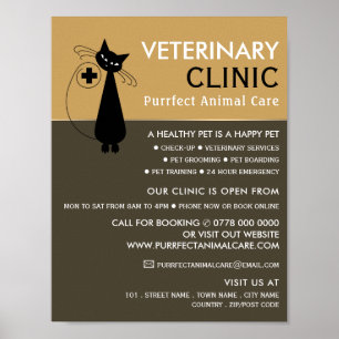 Poster Black Cat, Veterinarian, Serviço Veterinário