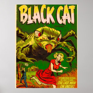 Poster Black Cat Vintage Comic book O Querido das Históri