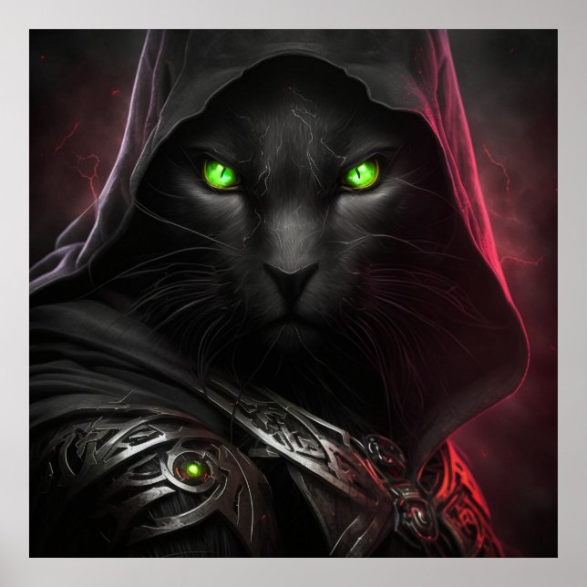 Poster Black Cat Warrior (Frente)