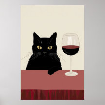 Black Cat Wine Lover Funny