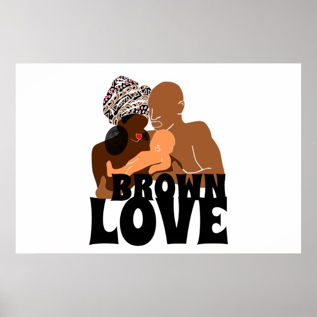 Poster Black Family Brown Love Black Love (Frente)