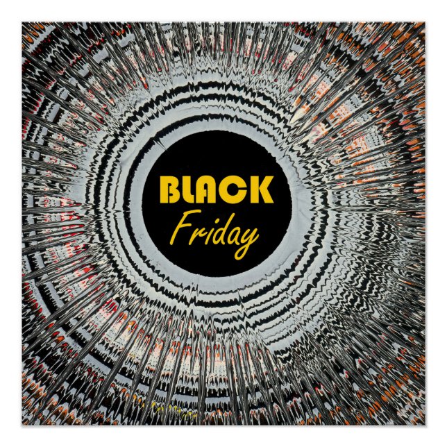 Póster Black Friday advert with original spin art (Frente)