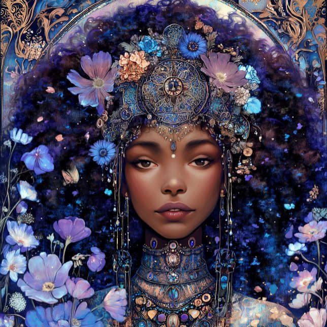 Poster Black Girl Black Queen Fantasy Art Goddess (Criador carregado)