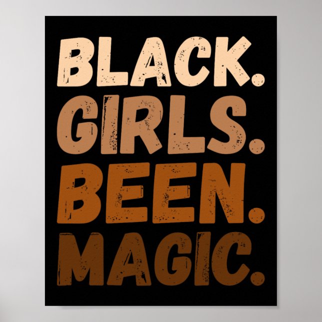 Poster Black Girls Bebeu Magic Melanin African American A (Frente)
