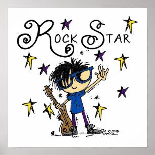 Póster Black Hair Boy Star