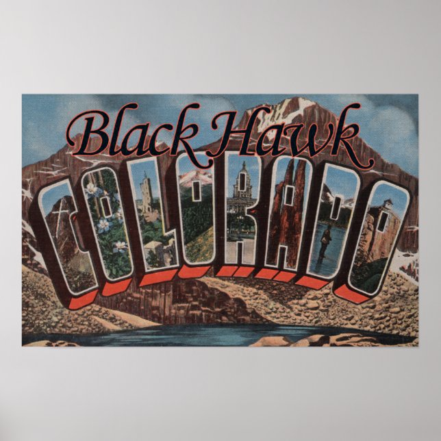 Póster Black Hawk, Colorado - Grandes Cenas de Letra (Frente)