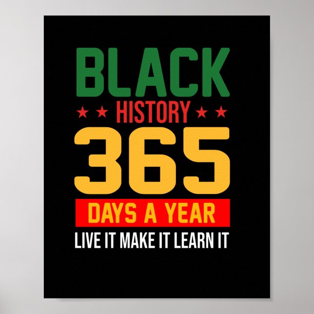 Poster Black History (História Negra) Há 365 Dias Ao Vivo (Frente)