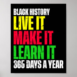 Poster Black History Mês Ao Vivo Aprende-O A Ficar 365 D