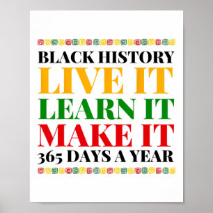 Poster Black History Mês Ao Vivo Aprende-O A Ficar 365 D