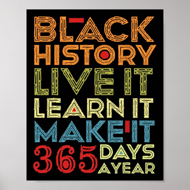 Poster Black History Month 2025 Live It Learning It Make  (Frente)