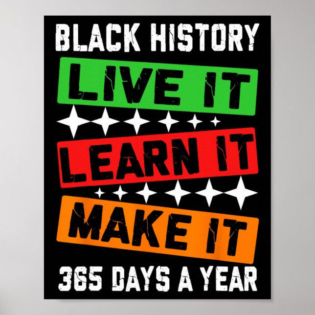Poster Black History Month 2025 Live It Learning It Make  (Frente)