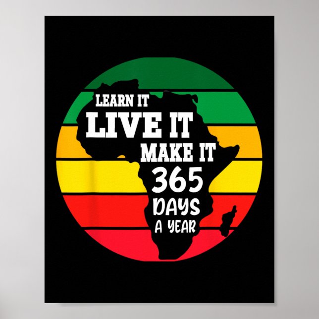 Poster Black History Month 2025 Live It Learning It Make  (Frente)