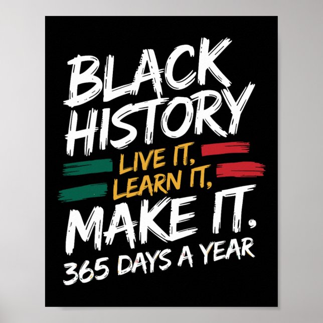Poster Black History Month 2025 Live It Learning It Make  (Frente)