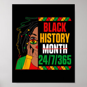 Poster Black History Month 247365 Loc'd Girl Melanin Blac
