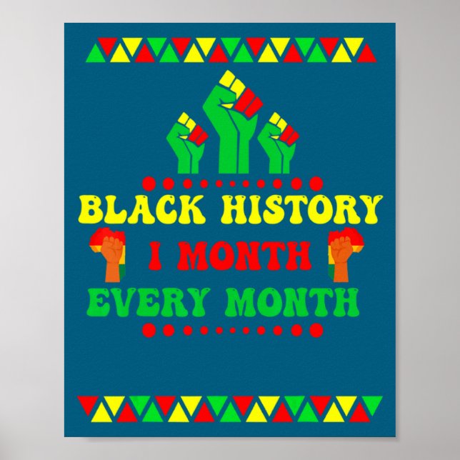 Poster Black History Month Every Month  (Frente)