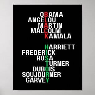 Poster Black History Month Melanin King Queen Sista Bruh