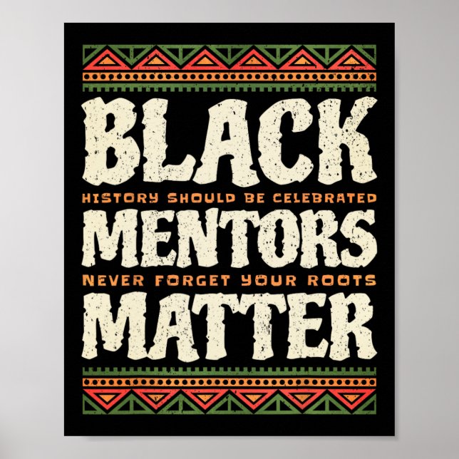 Poster Black History Month Mentors Problem African Americ (Frente)