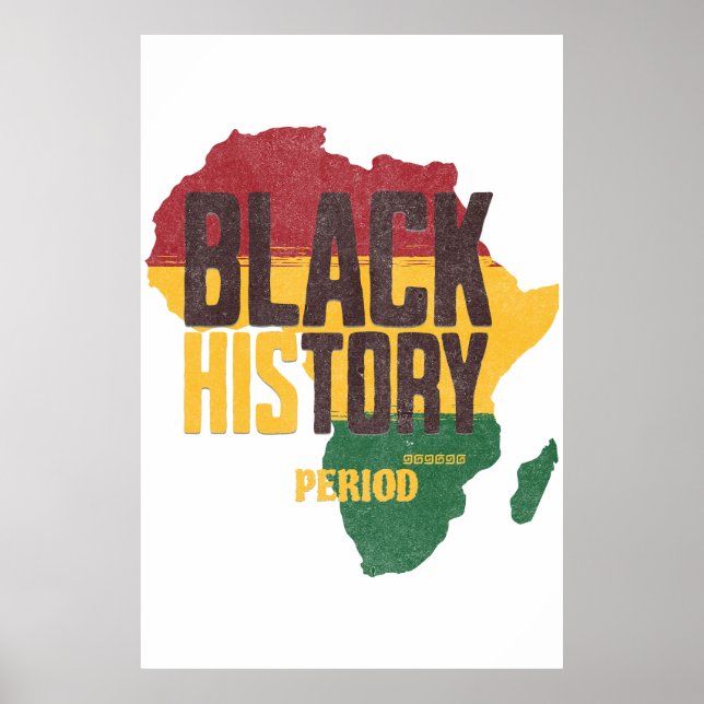 Poster Black History Period Africa Map Teacher Legacy  (Frente)