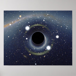 Póster Black Hole Einstein Ring NASA